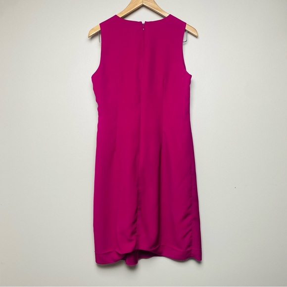 💖 J.Crew Split-Neck Suiting Sheath Dress – Fuchsia – Women's 4 – EUC - Picture 6 of 7